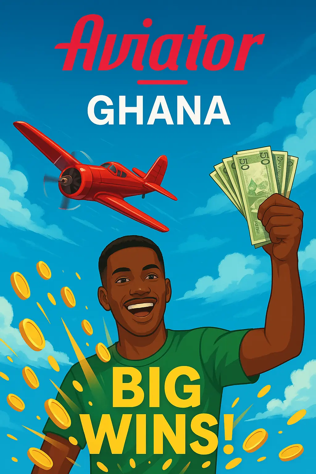 A large win multiplier shown in the Aviator game